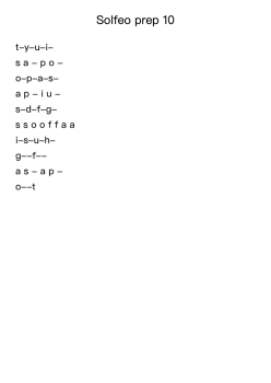 Solfeo prep 10