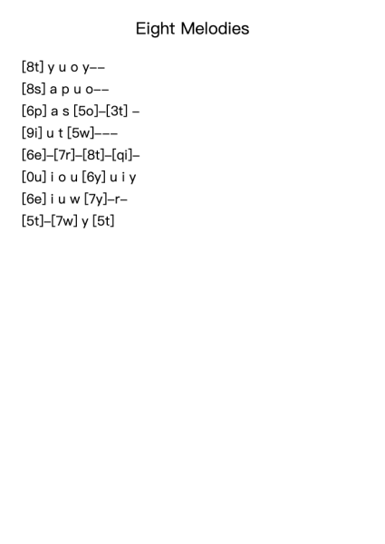 Eight Melodies