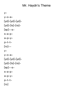 Mr. Haydn's Theme