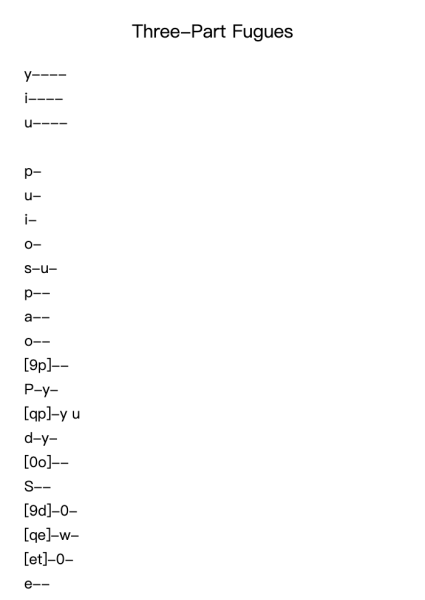 Three-Part Fugues