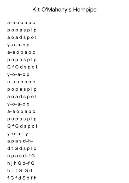 Kit O'Mahony's Hornpipe