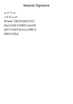 Musical Signature