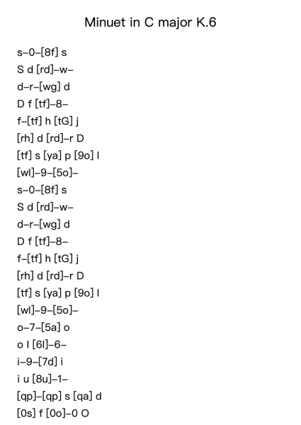 Minuet in C Major, K. 6