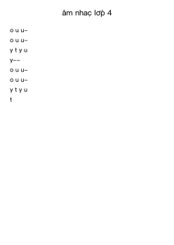 âm nhạc lớp 4