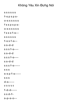 Không Yêu Xin Đừng Nói