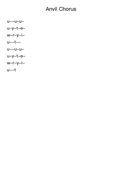 Anvil Chorus