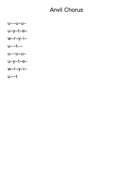 Anvil Chorus