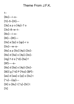 Theme From J.F.K.