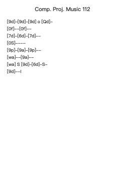 Comp. Proj. Music 112