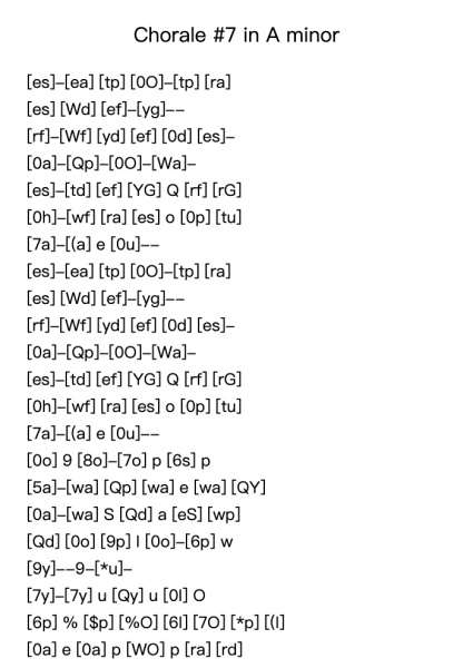Chorale #7 in A Minor