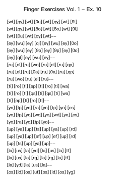 Finger Exercises Vol. 1 - Ex. 10