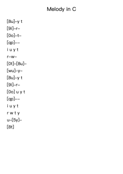 Melody in C
