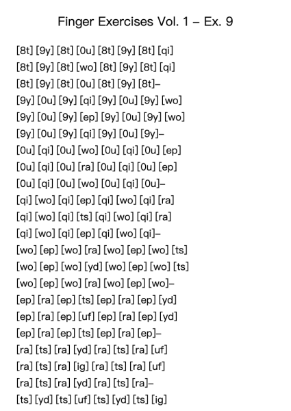Finger Exercises Vol. 1 - Ex. 9