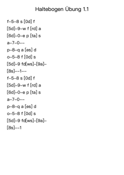 Haltebogen Übung 1.1