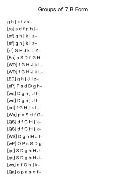 Groups of 7 B Form