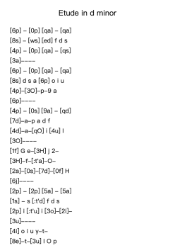 Etude in D Minor