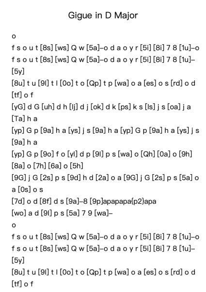 Gigue in D Major