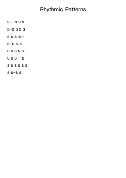 Rhythmic Patterns