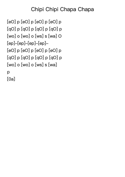 Chipi Chipi Chapa Chapa – For Beginners
