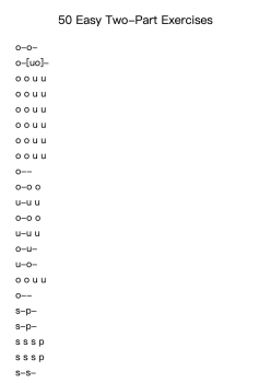 50 Easy Two-Part Exercises