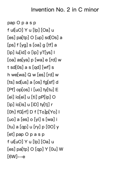 Invention No. 2 in C Minor, BWV 773