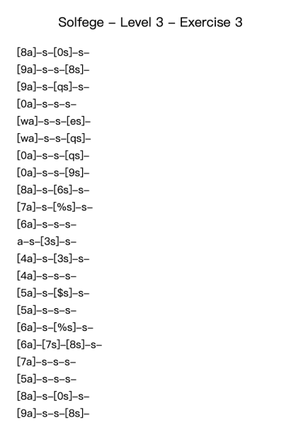 Solfege - Level 3 - Exercise 3