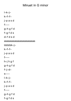 Minuet in G Minor