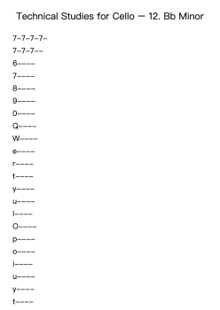 Technical Studies for Cello, Op. 11: No. 12 in B-flat Minor