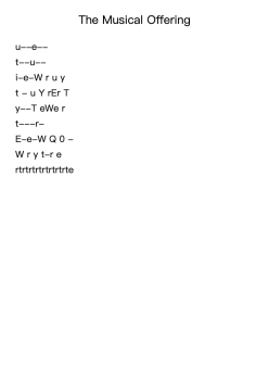 The Musical Offering, BWV 1079
