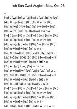 Ich Sah Zwei Äuglein Blau, Op. 28