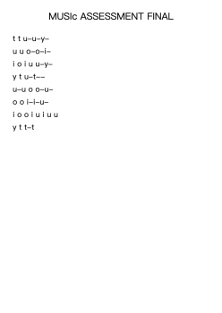 MUSIc ASSESSMENT FINAL