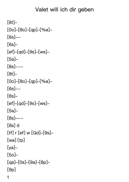 Valet will ich dir geben, BWV 245/26