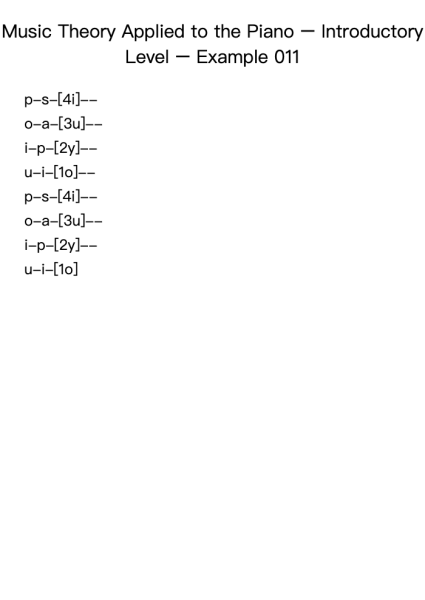 Music Theory Applied to the Piano – Introductory Level – Example 011