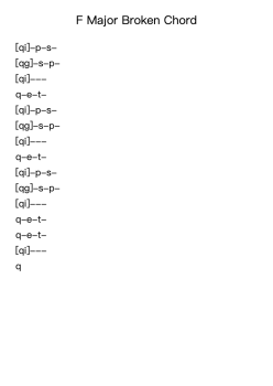 F Major Broken Chord