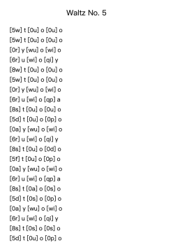 Waltz No. 5