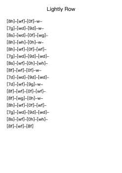 Lightly Row