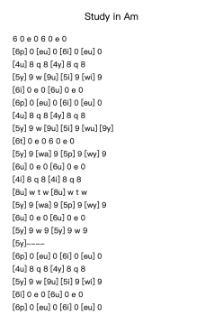 Study in A Minor