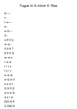 Fugue in A Minor, K. 15ss