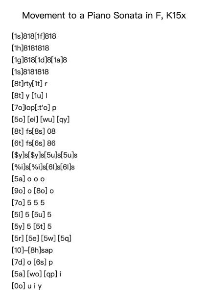 Piano Sonata in F, K. 15x