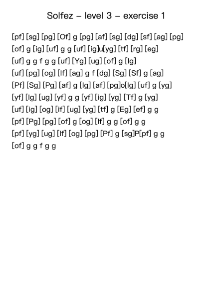 Solfez - Level 3 - Exercise 1