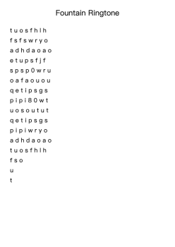 Fountain Ringtone