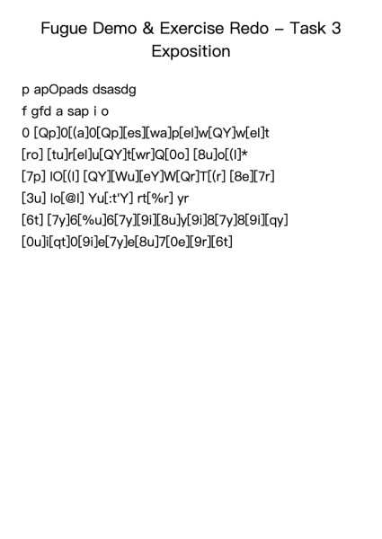 Fugue Demo & Exercise Redo - Task 3 Exposition