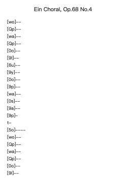 Ein Choral, Op.68 No.4