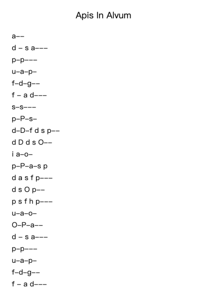 Apis In Alvum