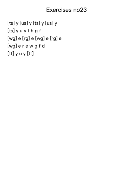 Exercises No. 23