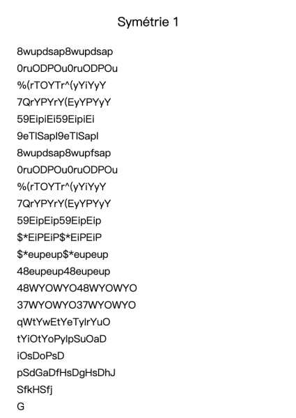 Symétrie 1