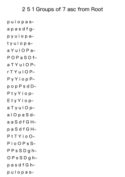2 5 1 Groups of 7 asc from Root