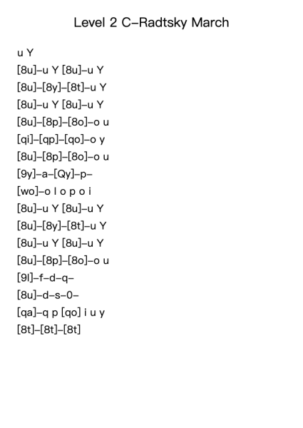 Level 2 C-Radtsky March