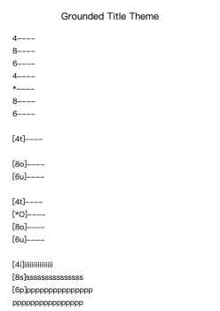 Grounded Title Theme