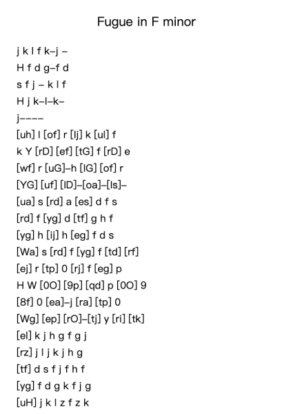Fugue in F Minor
